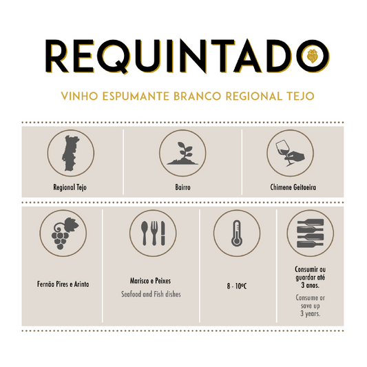 Requintado Espumante Vinho Branco - Låda med Vitt Bubbel (6-pack)