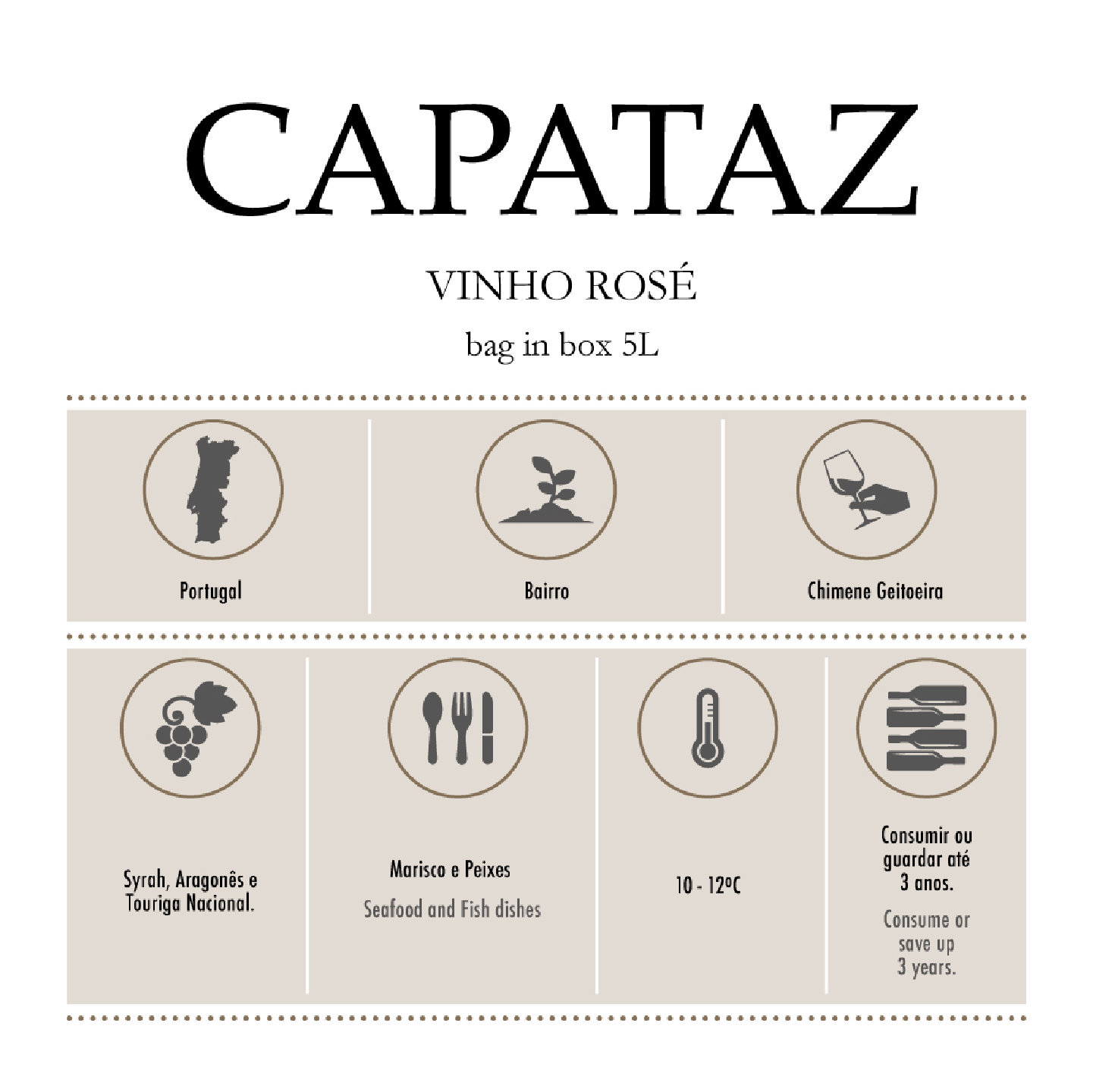 Capataz Vinho Rose, Rosévin - Bag-in-Box